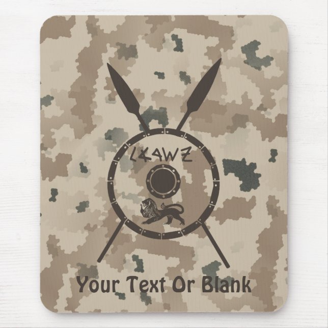 Tapis De Souris Bouclier Maccabee du désert et oreilles (Devant)