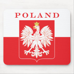 Tapis De Souris Bouclier rouge aigle polonais
