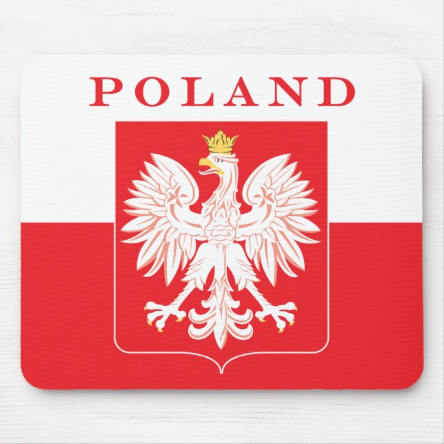 Tapis De Souris Bouclier rouge aigle polonais (Devant)