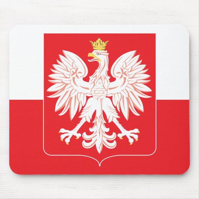 Tapis De Souris Bouclier rouge de l'aigle polonais (Devant)
