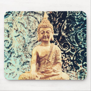 Tapis De Souris Bouddha assis Terre Élégant Zen Illumination
