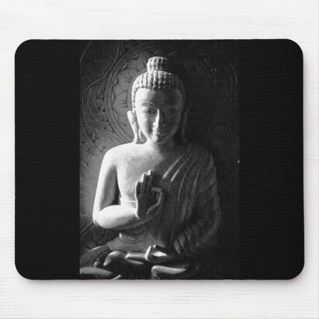 Tapis De Souris Bouddha découpé par monochrome (Devant)