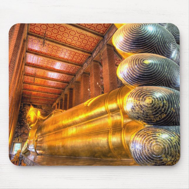 Tapis De Souris Bouddha géant couché à l'intérieur du temple, Wat  (Devant)