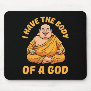 Tapis De Souris Bouddha gros drôle Yoga Meditation Cadeau punique 