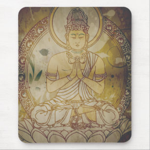 Tapis De Souris Bouddha grunge vintage