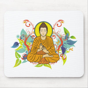 Tapis De Souris Bouddha heureux