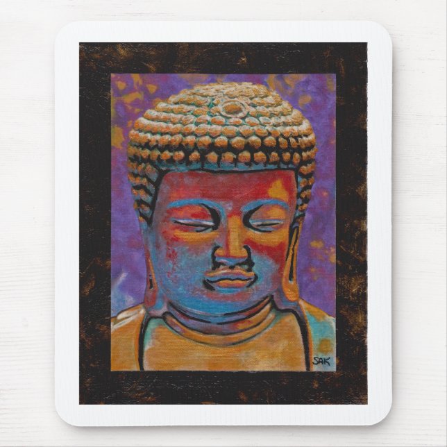 Tapis De Souris Bouddha Peint, Cadre (Devant)