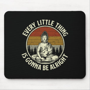 Tapis De Souris Bouddha Rétro Citation Spirituelle Vintage Bouddhi