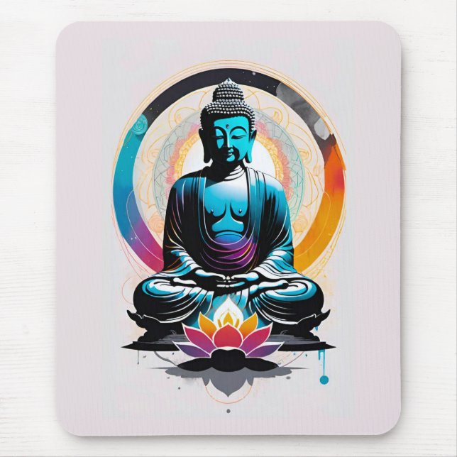 Tapis De Souris Bouddha Zen Art (Devant)
