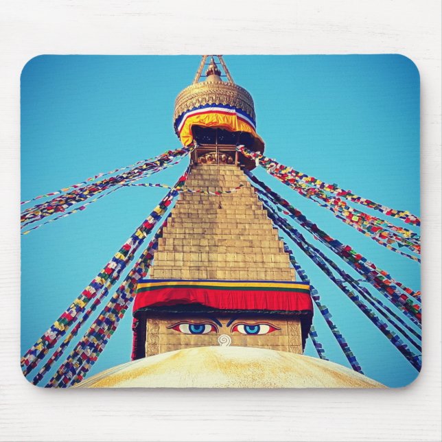 Tapis De Souris Boudhanath Stupa, Boudha Eyes, Himalayas, Népal (Devant)
