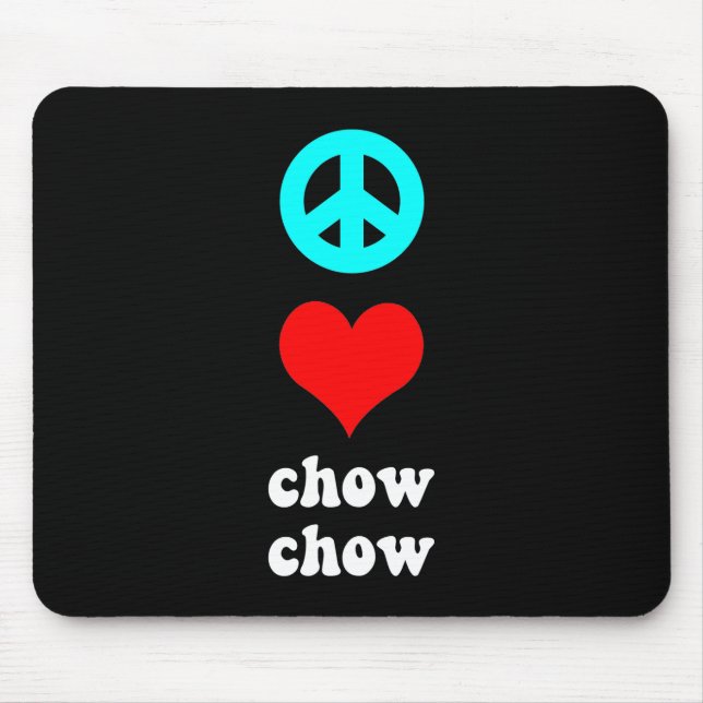 Tapis De Souris Bouffe de bouffe d'amour de paix (Devant)