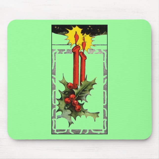 Tapis De Souris Bougies de Noël Pad (Devant)
