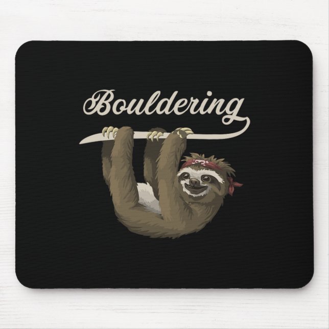 Tapis De Souris Boulder Climbing Sloth Bouldering  (Devant)