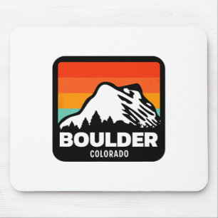 Tapis De Souris Boulder Colorado Ski Snowboard Voyage en famille