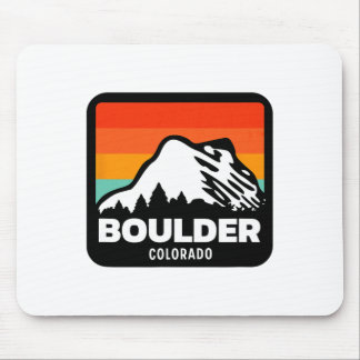 Tapis De Souris Boulder Colorado Ski Snowboard Voyage en famille