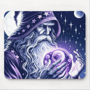 Tapis De Souris Boule de cristal de l'espace céleste violet pour l
