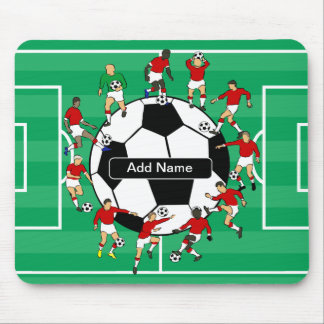 Tapis De Souris Boule de football et joueurs personnalisés