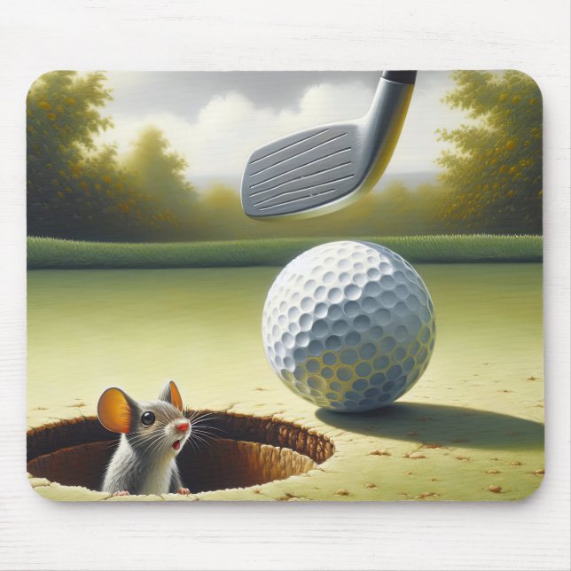Tapis De Souris Boule De Golf Et Souris (Devant)