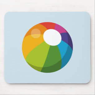 Tapis De Souris Boule de plage multicolore