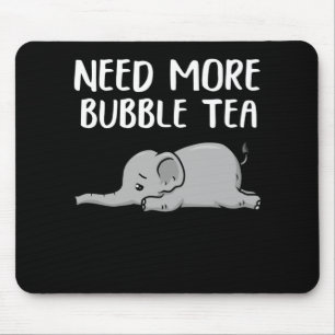 Tapis De Souris Boule Thé Eléphant Cute Boba Tea Cadeau Boule Thé