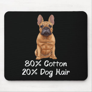 Tapis De Souris Bouledogue 80% Coton 20% Poils de Chien Frenchie 