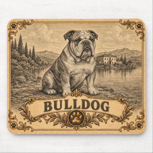 Tapis De Souris Bouledogue, Chien du Patrimoine Vintage