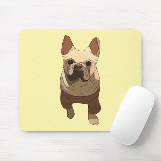 Tapis De Souris Bouledogue Français (Avec souris)