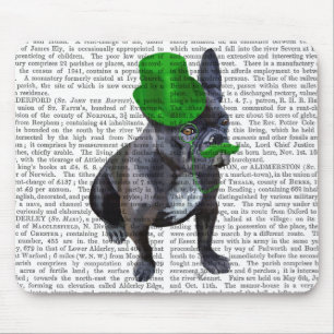 Tapis De Souris Bouledogue français avec le casquette supérieur 