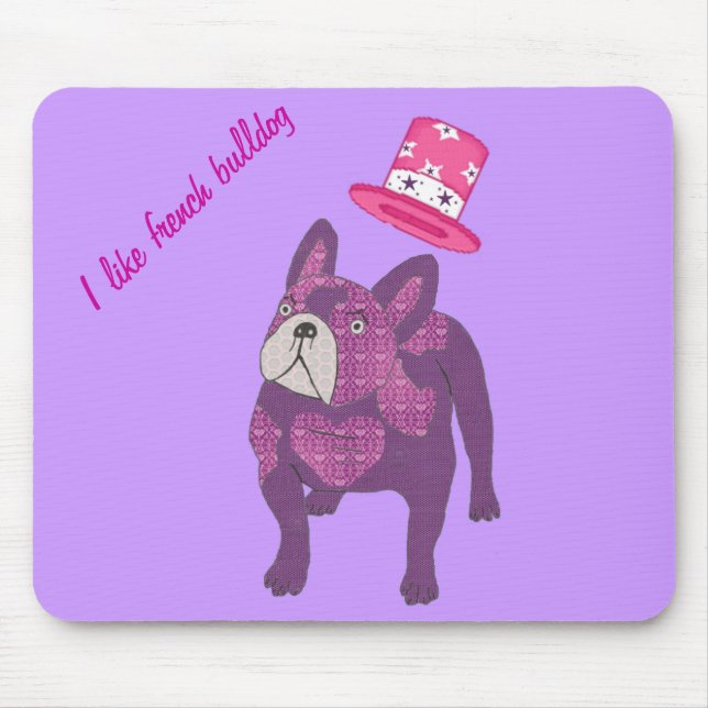Tapis De Souris Bouledogue français cartoon (Devant)