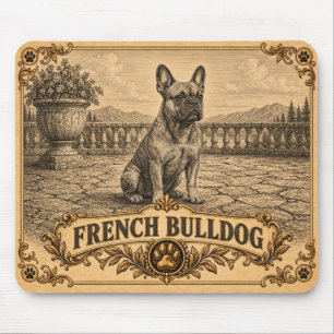 Tapis De Souris Bouledogue Français, Chien à Patrimoine Vintage