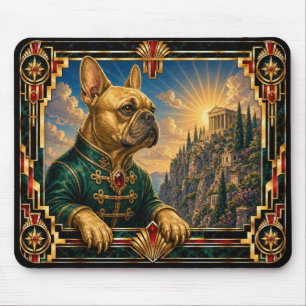 Tapis De Souris Bouledogue français, chien Art Déco