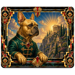 Tapis De Souris Bouledogue français, chien Art Déco
