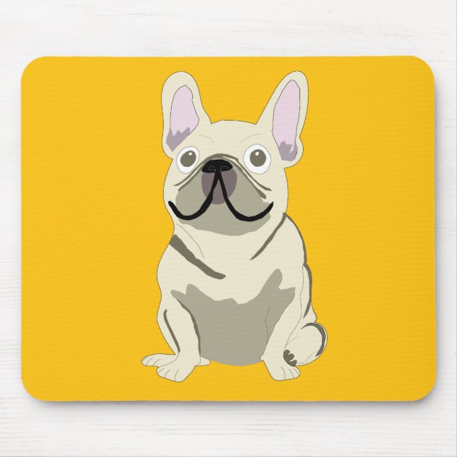 Tapis De Souris Bouledogue français crème (Devant)