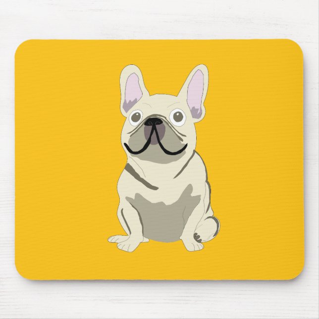 Tapis De Souris Bouledogue Français Crème (Devant)