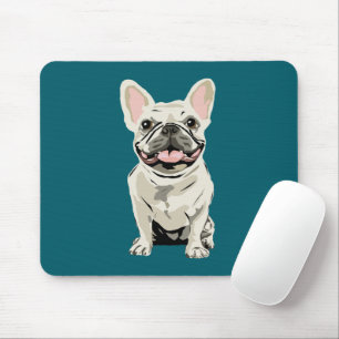Tapis De Souris Bouledogue français crème, j'aime mon chien