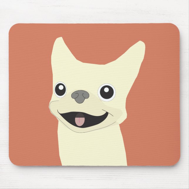 Tapis De Souris Bouledogue français crème, Terracotta (Devant)