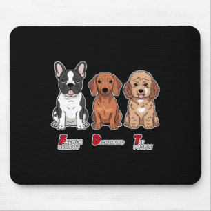 Tapis De Souris Bouledogue français Dachshund Caniche jouet Drôle 