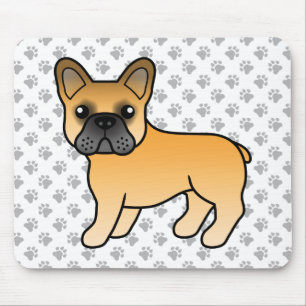 Tapis De Souris Bouledogue Français Fauve Dessin Animé Mignon