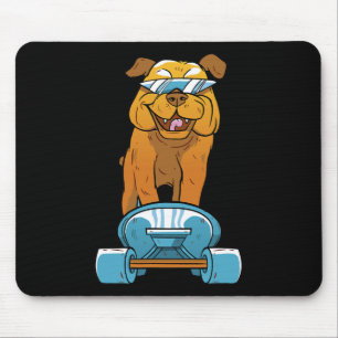 Tapis De Souris Bouledogue Fun Skateboarding Bouledogue Français G