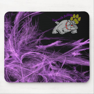 Tapis De Souris Bouledogue w/Paw et pourpre
