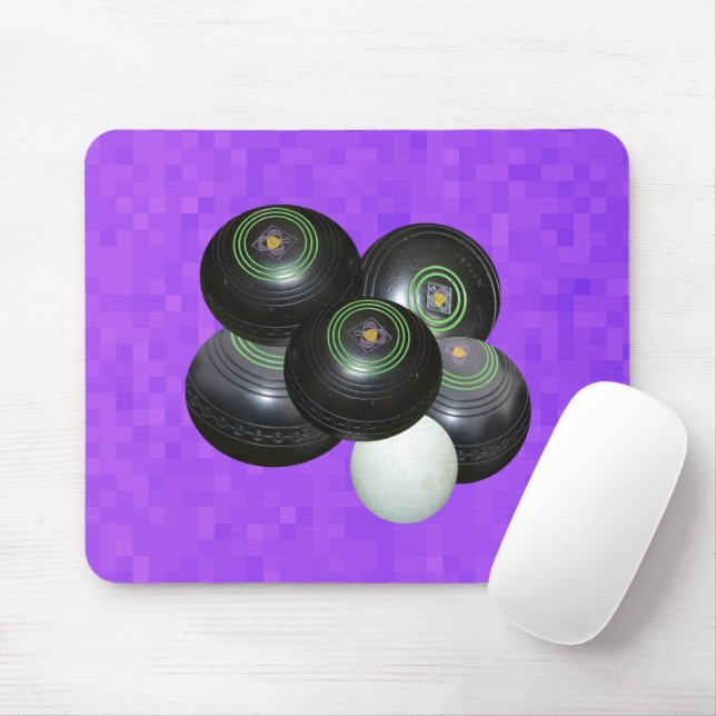 Tapis De Souris Boules de pelouse pourpres, Mousepad (Avec souris)