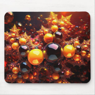 Tapis De Souris Boules D'Or Et Étoiles Fractées