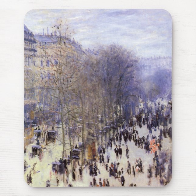 Tapis De Souris Boulevard des Capucines par Claude Monet, Art nouv (Devant)