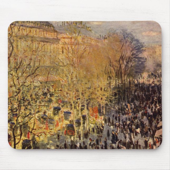 Tapis De Souris Boulevard des Capucines par Claude Monet, Art nouv (Devant)