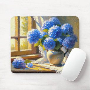 Tapis De Souris Bouquet Blue Hydrangea