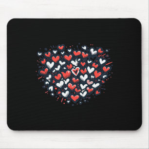 Tapis De Souris Bouquet d'amour de la Saint-Valentin Cœurs roses r