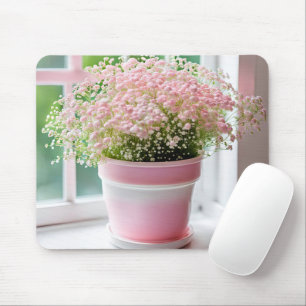 Tapis De Souris Bouquet de baby's breath rose