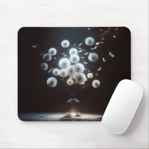 Tapis De Souris Bouquet de Dandelion blanc