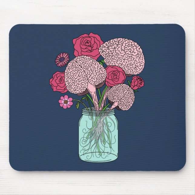 Tapis De Souris Bouquet de fleurs cérébrales (Devant)