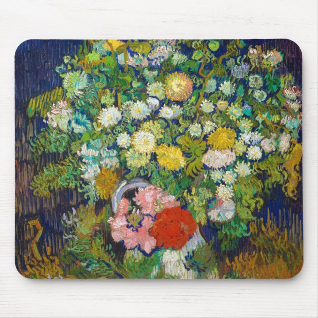 Tapis De Souris Bouquet de fleurs dans un Vase, Van Gogh (Devant)